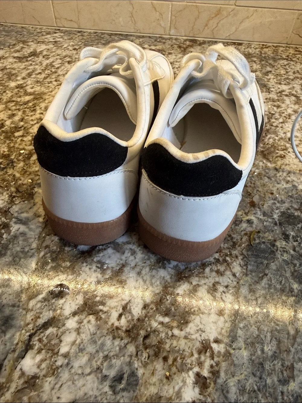 No Boundaries White and Black Low-Profile Sneakers